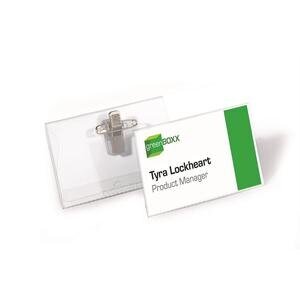 Durable Name Badge with Combi-Clip  54 x 90 mm 8101 Pack of 50