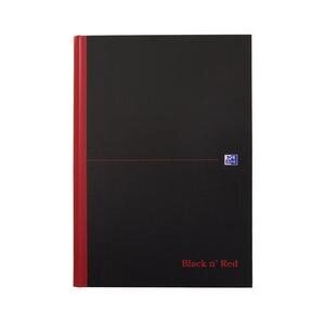 Oxford Black n Red A4 Casebound Hard Cover Notebook Smart Ruled 96 Pages Black/Red