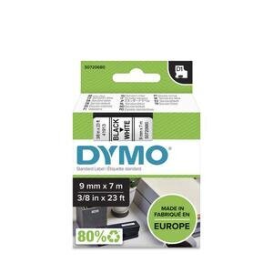 Dymo D1 S0720680 / 40913 Authentic Label Tape, Self-Adhesive, Black Print on White 9 mm x 7 m