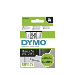 Dymo D1 Tape 12mm Black on White