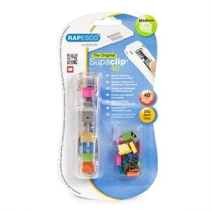 Rapesco Supaclip 40 Dispenser & 25 Multi ColouRed Clips