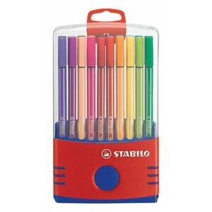 Stabilo Pen 68 Felt Tip Colouring Pen 1.0 mm Line Fibre Tip Assorted Pack of 20