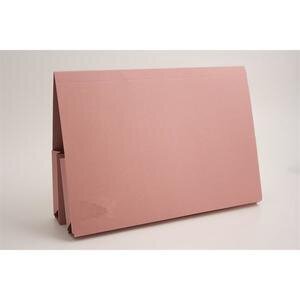 Guildhall 100% Recycled Double Pocket Manilla Legal Wallet Foolscap Pink Pack of 25