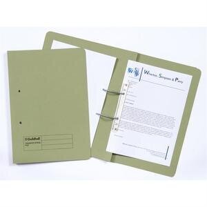 Guildhall Transfer Spiral File Foolscap 315 gsm Green Pack of 50