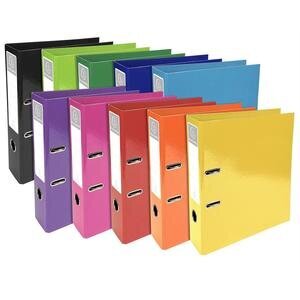 Exacompta Iderama Prem'Touch Lever Arch File A4 70 mm 2-Ring Assorted Colours Pack of 10