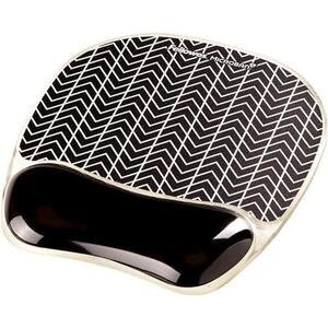 Fellowes Chevron Photo Gel Mouse Pad with Wrist Support