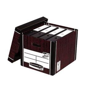 Fellowes Premium 726 Tall Storage Box Woodgrain Pack of 10