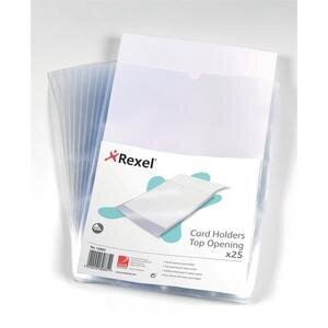 Rexel Card Holder A4 Top Opening Wipe-Clean Pack of 25