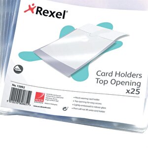 Rx Top Opening Card Holder A4 Clear PK2