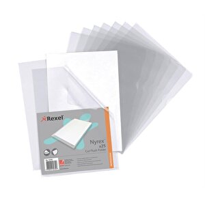 Rx Nyrex Folder Cut Flush A4 Clear PK25