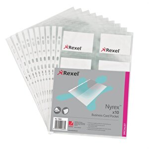 Rexel Nyrex Business Card Pocket A4 PK1
