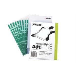 Rexel Copy King A4 Punched Pocket Glass Clear Pack of 100