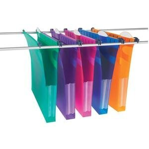 Rexel Multifile Extra Secura Suspension File Heavy Duty, 30 mm Base, Foolscap Assorted Colours Pack of 10