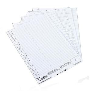 Rexel Crystalfile Card Tab Inserts White 78050 Pack of 50