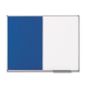 Nobo Classic Combination Board with Magnetic Dry Wipe and Felt Surface (Felt/Painted Steel) 900 x 600 mm)
