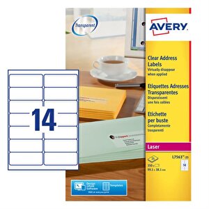 Avery Clear Label 99x38mm PK350