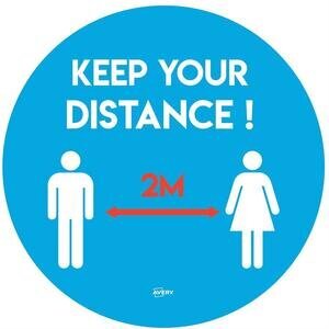 Avery Social Distancing Circular Labels 275 mm