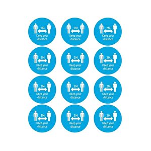 Social Distancing Name Badges Pk48