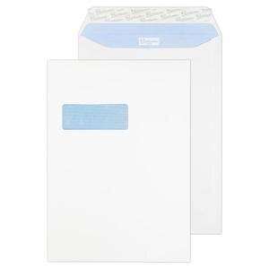 Blake Premium Office C4 229 x 324 mm Pocket Window Peel & Seal Envelopes 120 gsm Ultra White Wove Pack of 250