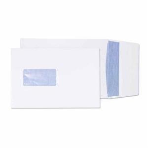 Blake Purely Packaging C5 162 x 229 x 25 mm Pocket Gusset Window Peel & Seal Envelopes 120 gsm White Pack of 125