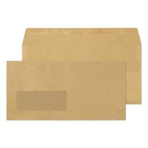 Blake Purely Everyday DL 110 x 220 mm Wallet Window Self-Seal Envelopes 80 gsm Manilla Pack of 1000