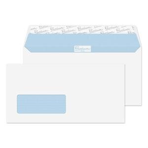 Blake Premium Office DL 110 × 220 mm Wallet Window Peel & Seal Envelopes 120 gsm Ultra White Wove Pack of 500