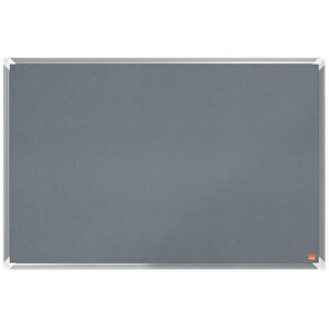 NoboPrem Grey Felt NoticeBoard 900x600mm