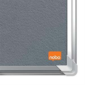 NoboPrem Grey Felt NoticeBoard 900x600mm