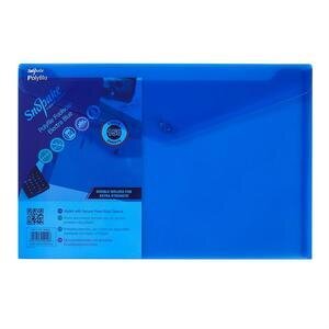 Snopake Polyfile Wallet File Foolscap Electra Blue Pack of 5
