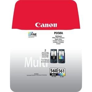 Canon PG-560 CL-561 Original Ink Cartridge Black 1x7.5 ml + Tri-colour 1x 8.3 ml 3713C006 Multipack of 2
