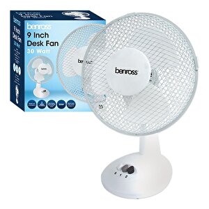 "Benross 9"" Desk Fan White"
