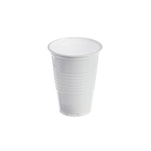 Tall 100% Recycled Plastic Disposable Vending Cups 7 oz White Pack of 100