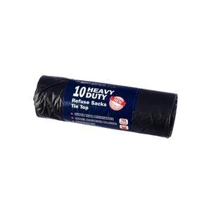 The Green Sack Heavy Duty Tie-Top Refuse Sacks 70 L Black 1420 x 940 mm Pack of 10