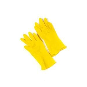 Feelers Rubber Cleaning Gloves Medium Yellow Pack of 12