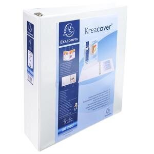 Exacompta Kreacover A4+ Ring Binder 90 mm 4D-Ring White 32 x 30 cm