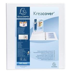 Exacompta Kreacover A4+ Ring Binder 64 mm 4D-Ring White 32 x 28 cm