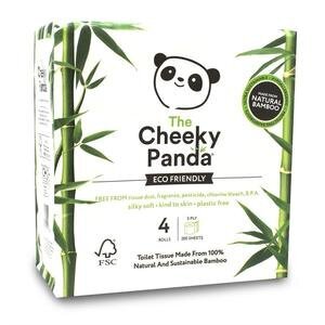 Cheeky Panda Bamboo Eco Friendly Toilet Roll 3-ply Pack of 4