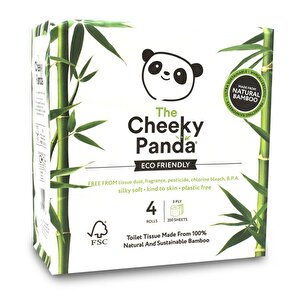 Cheeky Panda Bamboo Toilet Rolls Pack 4