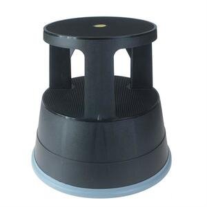 SHOPWORX Plastic Supa Step Stool Black