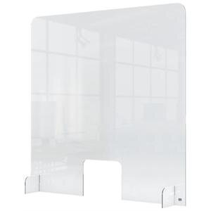 Nobo 1915488 Plexiglass Acrylic Counter Screen with Transaction Window 700 mm x 850 mm