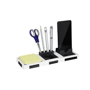 Monolith 3-piece Desk Organiser White/Black