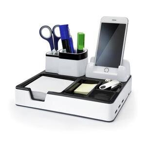 Monolith Desk Organiser with Phone Charging Point