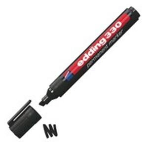 Edding 330 Permanent Marker Chisel Tip 1 - 5 mm Black Pack of 10