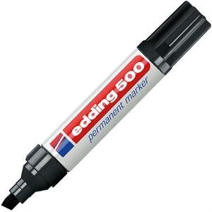 Edding 500 Permanent Marker Chisel Tip 2 - 7 mm Black Pack of 10