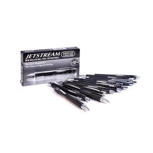 Uni-Ball Jetstream RT SXN-210 Retractable Rollerball Pen 1.0 mm Tip Black Pack of 12