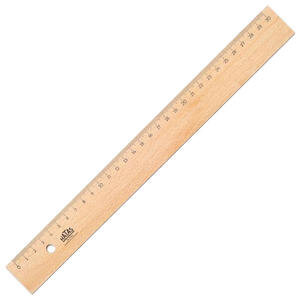 Hatas Wooden Ruler 30 cm