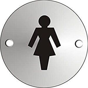 Ladies Toilet sign aluminum SL&BL
