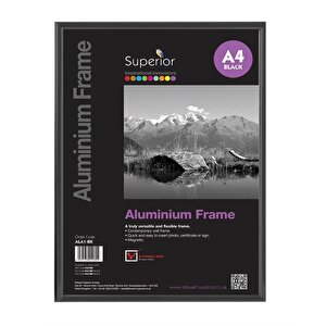 SECO A4 Black Aluminum Picture Frame