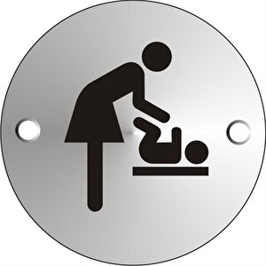 Baby Changing Toilet sign aluminum SL&BL