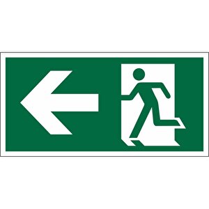 Exit Left Sign SRP 600x200 GN&WH